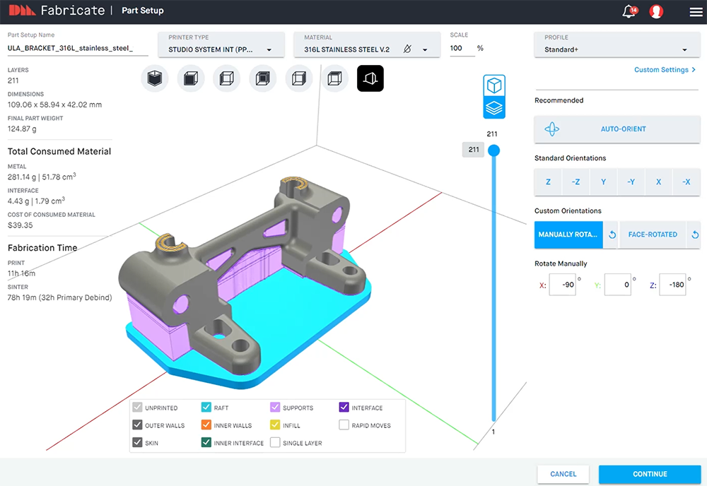 金属3Dプリンター Desktop Metal Studio システム 2専用ソフトウェア Fabricate🄬