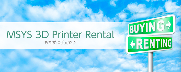 MSYS 3D Printer Rental