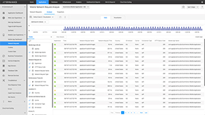 Mobile Network Request Analyze画面