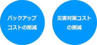 バックアップコストの削減 / 災害対策コストの削減