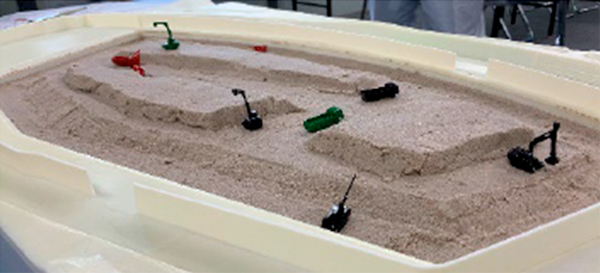 知育用の砂を入れた模型による掘削手法の検討
