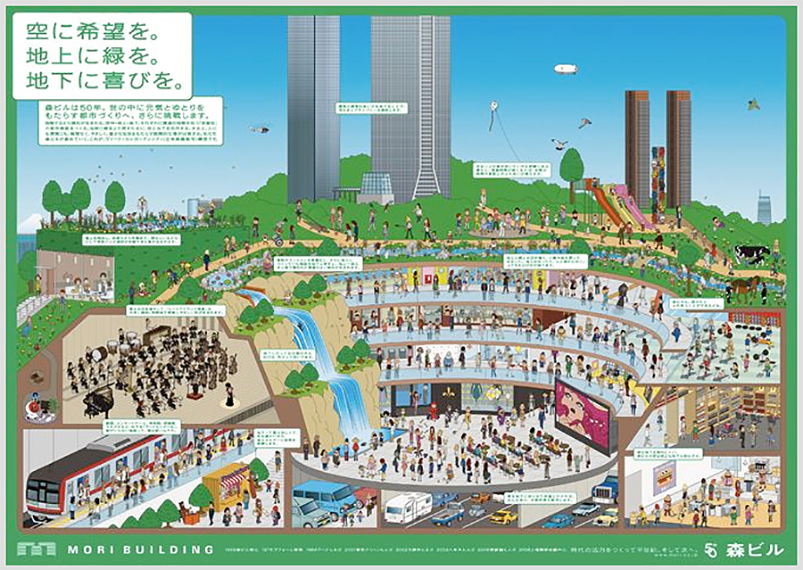 Vertical Garden City(ヴァーティカル・ガーデンシティ、立体緑園都市)」のイメージ