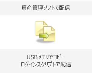 資産管理ソフトで配信