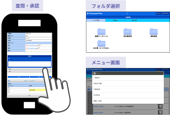 スマホ専用の承認画面