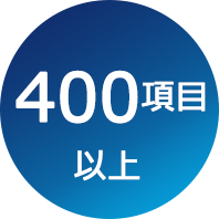 400項目以上